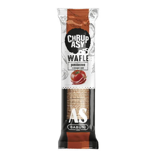 Wafle pomidorowe z ziołami i chili 90 g AS Babuni