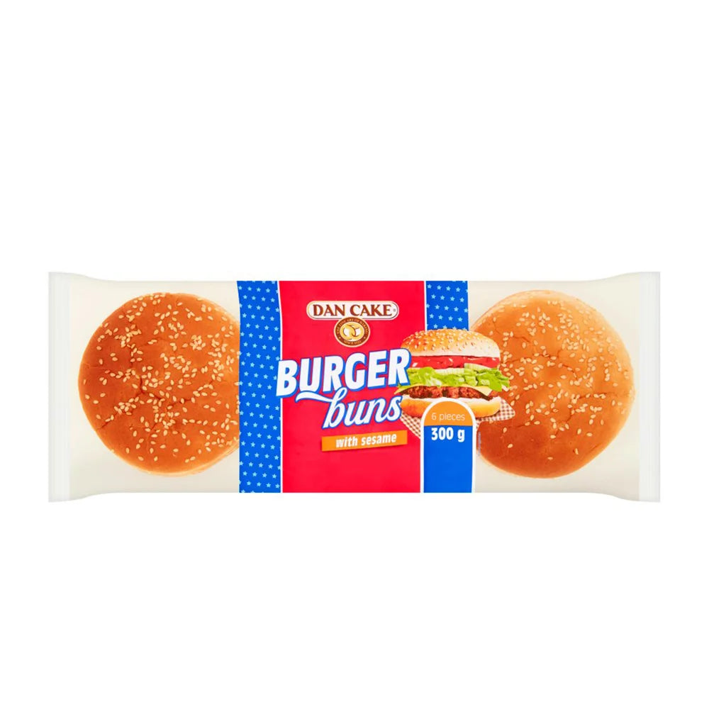 Bułki pszenne do hamburgerów z sezamem 300g 6szt Dan Cake