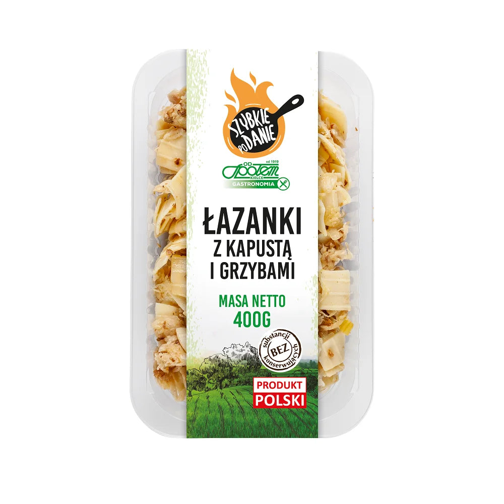 Łazanki z kapustą i grzybami 400g Społem PSS