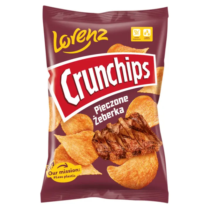 Chipsy o smaku pieczone żeberka 140g Crunchips
