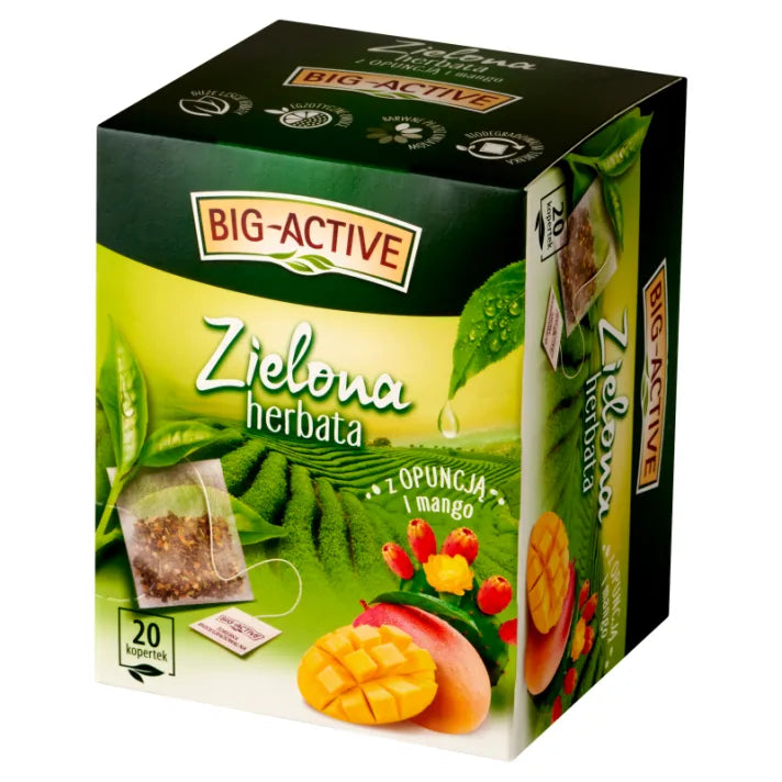 Herbata zielona z opuncją i mango 34g Big Active