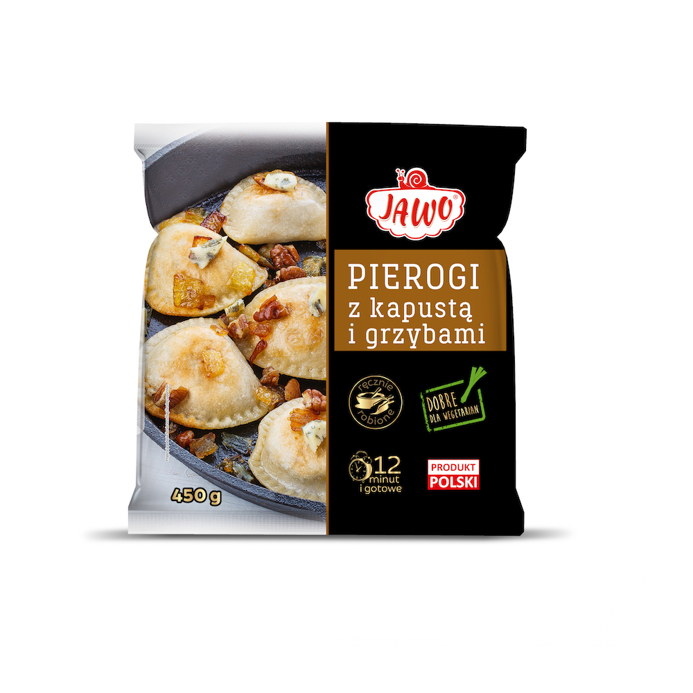 Pierogi z kapustą i grzybami mrożone 450g Jawo